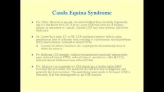 Cauda Equina Syndrome – CRASH! Medical Review Series