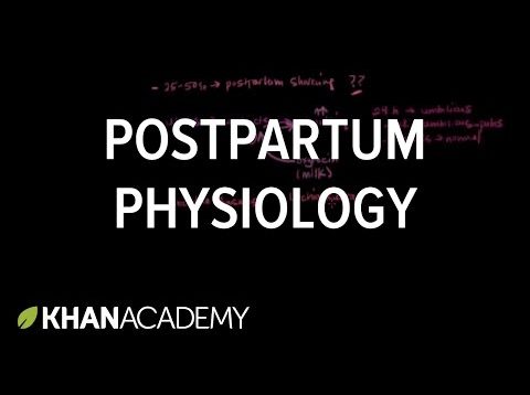 Postpartum physiology | Reproductive system physiology | NCLEX-RN | Khan Academy