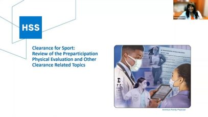Clearance for Sport | National Fellow Online Lecture Series